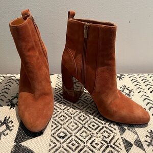 Women's Tan Suede Ankle Boots